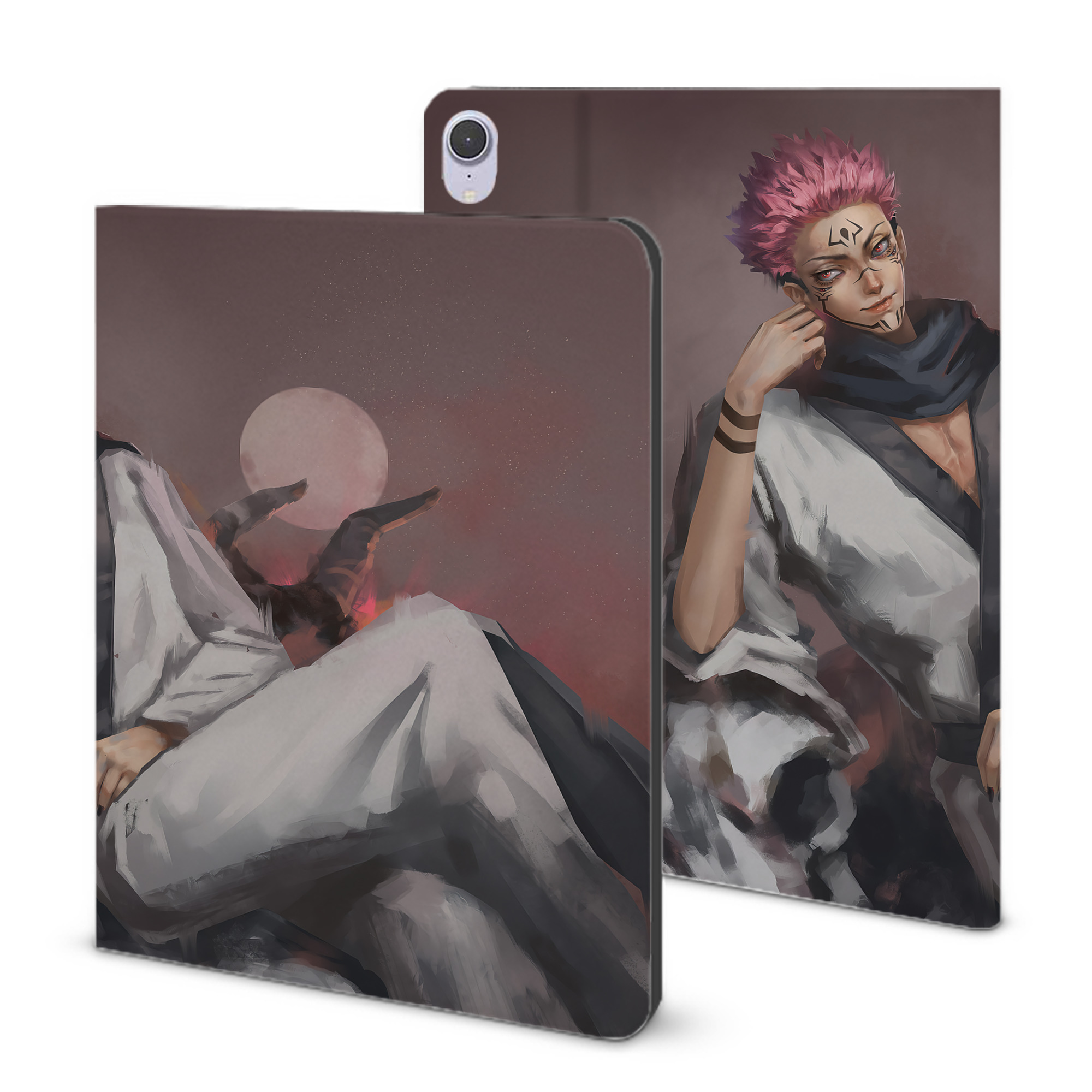 （画像用） 呪術廻戦 Jujutsu Kaisen IPad ケース ブック型 PUレザー TPU 耐衝撃 軽量 薄型 ペン収納なし 全面保護 IPad 各モデル対応